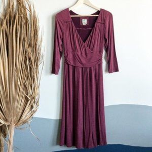 Anthropologie Maeve Galena Faux Wrap Dress Purple